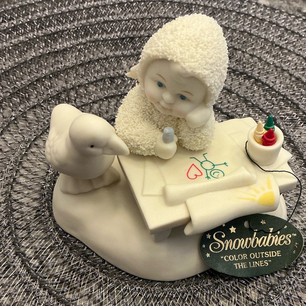 Snowbabies (Color Outside The Lines) Dept 56 Retired Collectible Figurine Bisque - Picture 4 of 11